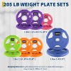 COZONY 2-Inch Bumper Plates Set – Rubber Coated Cast Iron Barbell Plates for Home Gym & Commercial Use, Multiple Weight Options - 3 of 4