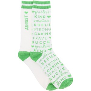 Pavilion Gift Company - August - M/L Unisex Crew Sock - Socks - 1 of 4