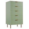 Fluted 5 Drawer Storage Dresser, Tall Modern Chest with Ample Deep Drawers and Wide Top - 3 of 4