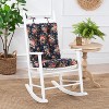 Ellis Bella Rose Stylish Medium Scale Printed Floral Pattern Ties to Secure Rocker Set 18"x24" Navy - 2 of 4