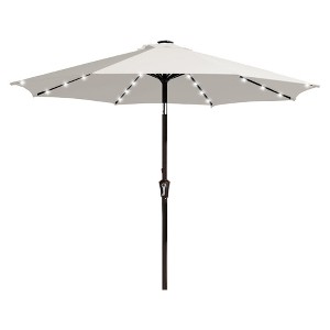 Hyleory 9FT Lighted Market Umbrella for All Seasons/ Size: 91.2" H x 108" W x 108" D - 1 of 4