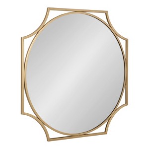 Kate and Laurel Rateau Scalloped Wall Mirror, 28x28, Gold - 1 of 4