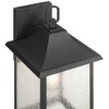 John Timberland Millicent 13" High Modern Outdoor Wall Light Fixture Mount Lantern Porch House Weatherproof Sand Black Finish Metal Seeded Glass Shade - 3 of 4