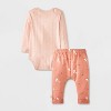 Baby 2pc Little Snoopy Halloween Long Sleeve Bodysuit & Bottom Set - Pink - 2 of 4