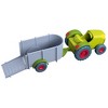 HABA Little Friends Tractor and Trailer - 2 Piece Farm Play Set with Movable Hatch - 2 of 4