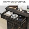 24 Pairs Shoe Rack Storage Organizer Cabinet With 2 Door 1 Drawer for Entryway - 3 of 4