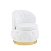 360-degree Swivel Barrel Accent Chair with Storage, Velvet Round Club Chair - 2 of 4