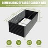 DOMETOUR 6x3x2ft Galvanized Raised Garden Bed, Outdoor Planter Garden Boxes Large Metal Planter Box for Gardening Vegetables Fruits Flowers, Gray - 4 of 4