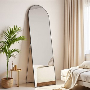 FONTOI Arched/Rectangle Full Length Floor Mirror with Aluminum Alloy Frame Large Standing Mirror for Bedroom Living Room Entryway Bathroom - 1 of 4