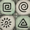 Mayco Clay Design Press Tool, Spiral Designs, 1-1/2 Inches, Set of 4 - 2 of 2