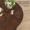 Arceso Round Coffee Table, 35" Rustic Modern Circle Coffee Tables with 2-Tier Storage Shelf, Wood Coffee Table for Living Room, Dark Walnut - 4 of 4