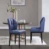 Bekrvio Mid Century Modern Dining Chairs, Upholstered Leather Armless Chairs with Checkered Pattern Back, for Kitchen & Dining Room - 2 of 4