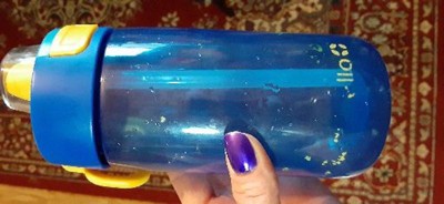 NWT - Ello 2pk Plastic Water Bottle with Pop! Fidget Charm Rainbow Unicorn  14oz 