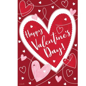 Briarwood Lane Valentine's House Flag 40x28 For Outdoor Heart Toss House Flag Flag For Valentine's House Flag - 1 of 4