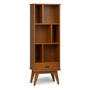Tierney Solid Hardwood Mid Century Bookcase and Storage Unit Teak - Wyndenhall, Brown