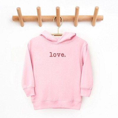 The Juniper Shop Embroidered Love Typewriter Toddler Graphic Hoodie