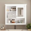 MAYEERTY 32" Bathroom Wall Cabinet with Mirror Wall Mounted Medicine Cabinet with 4 Shelves for Bathroom White - 2 of 4