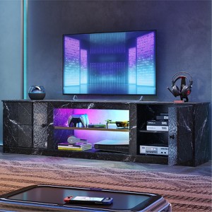 Pinmoco 70 inch LED TV Stand for TVs up to 80", Gaming Entertainment Center with Storage - 1 of 4