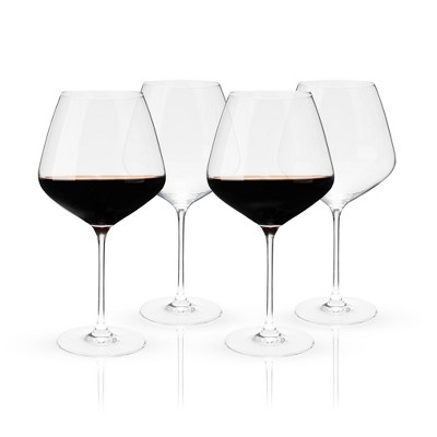 JoyJolt Layla White Wine Glasses - Set of 4 Wine Lead-Free Crystal Wine  Glass Set- 13.5 oz