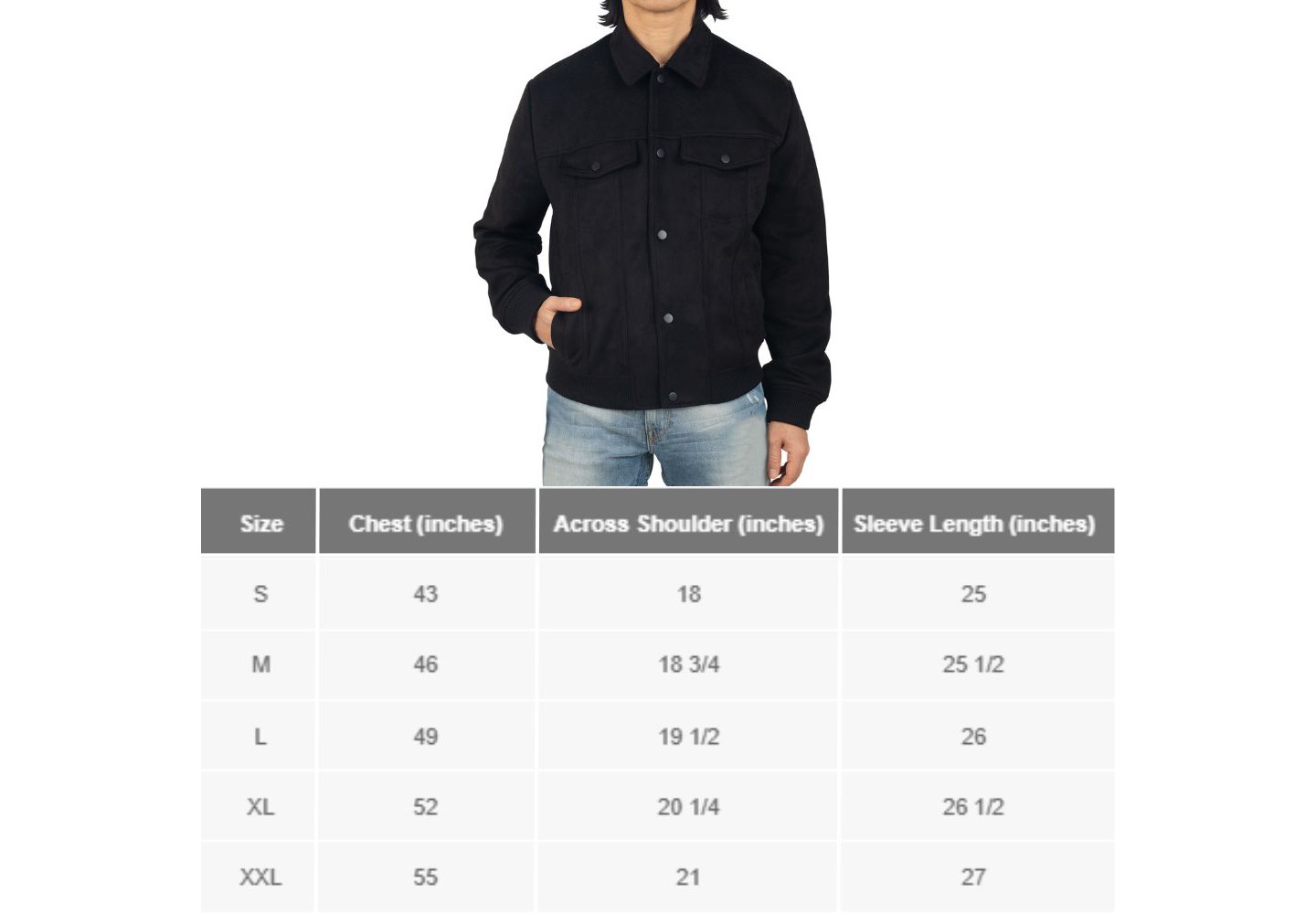Мужская куртка Alpine Swiss Blake Vegan Suede Bomber Jacket – Lightweight Slim Fit Casual Softshell Coat with 5 Pockets BLK 2XL — фото 4