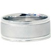 Pompeii3 8mm Brushed Wedding Band 10K White Gold - 3 of 4