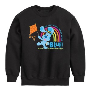 Boys' - Blue's Clues & You! - Can't Have Rainbow Without Blue Graphic Long Sleeve Fleece Sweatshirt - 1 of 4