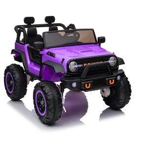 24V 2 Seaters Kids Ride Truck with Remote Control, 180W Motor 7Ah Battery 20" Seat Electric Ride on CarToy for 3+, Shovel, Led Light, Music - 1 of 1
