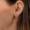 Adornia 14k Gold Plated Turquoise Flower Earrings - 2 of 4