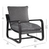 Vynxaria Blaire Sling Chair in  Fabric with Bronze Metal Frame - 2 of 4
