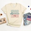 Simply Sage Market Freedom Stacked Short Sleeve Tee - 2XL - Cream - 3 of 4