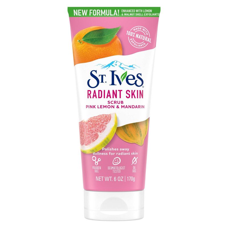 St. Ives Even and Bright Pink Lemon and Mandarin Orange Scrub - 6oz, 1 of 9