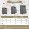 Infurnic Bag and Luggage Sets Hardshell  5 PCS with 360° Spinners Lightweight Suitcase, DurableTravel Suitcase, Gray, 18.9"*12.2"*30" - 3 of 4