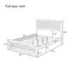 Vintage Farmhouse Style Full/Queen/King Size Platform Bed with Wooden Slats Support, No Box Spring Needed - ModernLuxe - 3 of 4