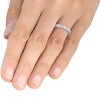 Pompeii3 1/2ct Diamond Princess Cut Channel Set Wedding Ring 10k White Gold - 4 of 4