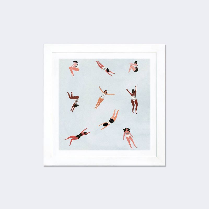 24&#34; x 24&#34; Minnows by Victoria Borges Framed Fine Art Paper Print White - iCanvas, 1 of 6