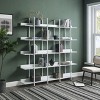 Bookcases and Bookshelves Triple Wide 5 Tiers Industrial Bookshelf, Large Etagere Bookshelf Open Display Shelves for Living Room Bedroom Home Office - 2 of 4
