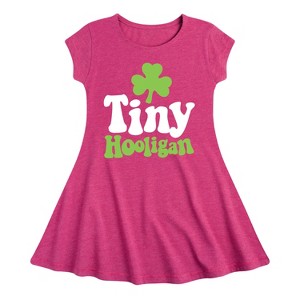Girls' - Instant Message - St. Patrick's Day Tiny Hooligan Fit & Flair Cap Sleeve Dress - 1 of 2