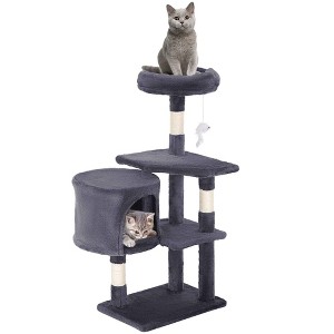 FDW 37 Inch Cat Tree Cat Tower Tall with Scratching Posts Cozy Condo Multi-Level Furniture Activity Center Cat Furniture for Indoor Cats - 1 of 4