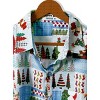 LA LEELA Men's Holiday Beach Short Sleeve Hawaii Vacation Santa Claus Party Holiday Shirt Hawaiian Christmas Tree Shirts for Men - 3 of 4