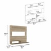 INFURNIC TV Stands and Consoles Floating Modern Entertainment Center with Multiple Shelves for Comprehensive Storage, Beige, 60.62"*21.25"*4" - 3 of 4