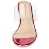 Allegra K Women's Clear Slide Stiletto Heels Sandals - 2 of 4