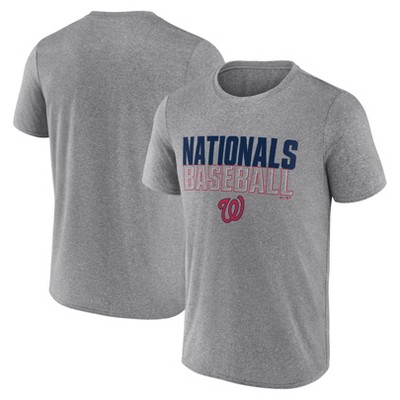 MLB Washington Nationals Men's Gray Athletic T-Shirt