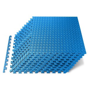 Squatz 10 - Pc Foam Interlocking Exercise Mat - Blue - 1 of 4