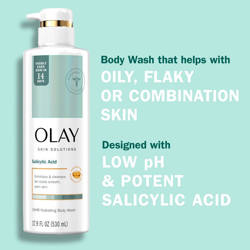 Olay Skin Solutions Body Wash with Salicylic Acid - 17.9 fl oz, 5 of 11