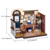 ROBOTIME Mose's Detective Agency Dollhouse Kit Miniature DIY House Kit Birthday Gifts for Boys & Girls, Brown, 7.9"*5.4"*8.7" - 2 of 4