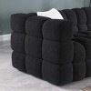 NicBex 84.25 Inch Boucle Upholstered Couch,3-Seater Sofa with 2 Pillows for Living Room,Office,Apartment,Black - 4 of 4