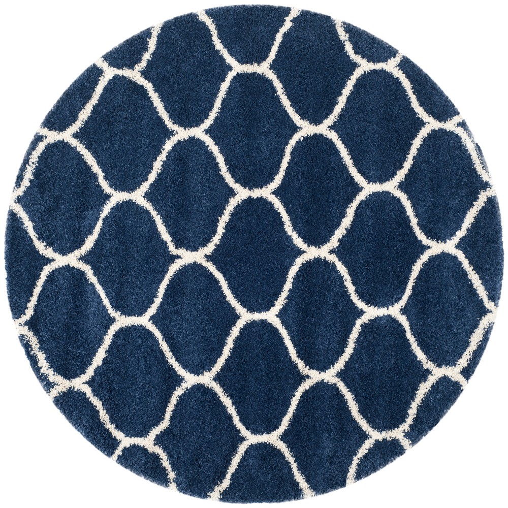 5' Round Kamila Area Rug Navy/Ivory - Safavieh