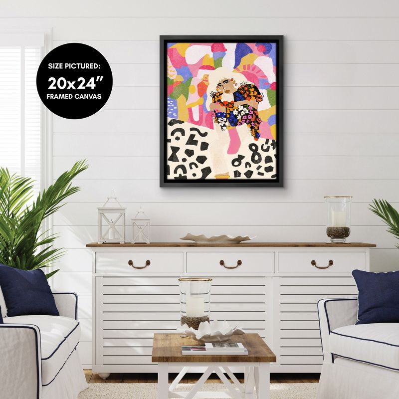 Americanflat - Abstract Girl by Alja Horvat Floating Canvas Frame - Modern Wall Art Decor, 5 of 7