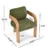 Christopher Knight Home Smolder Modern Rubberwood Upholstered Dining Chairs with Pillow Back (Set of 2) - 3 of 4