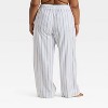 Women's Striped Cotton Blend Pajama Pants - Auden™ - 2 of 3